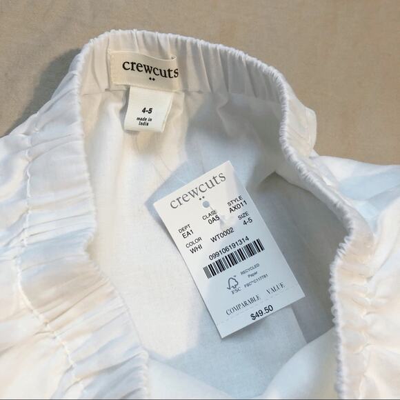 NWT J. Crew Factory Size 4-5 XS White Embroidered Hem Skirt - Picture 2 of 6